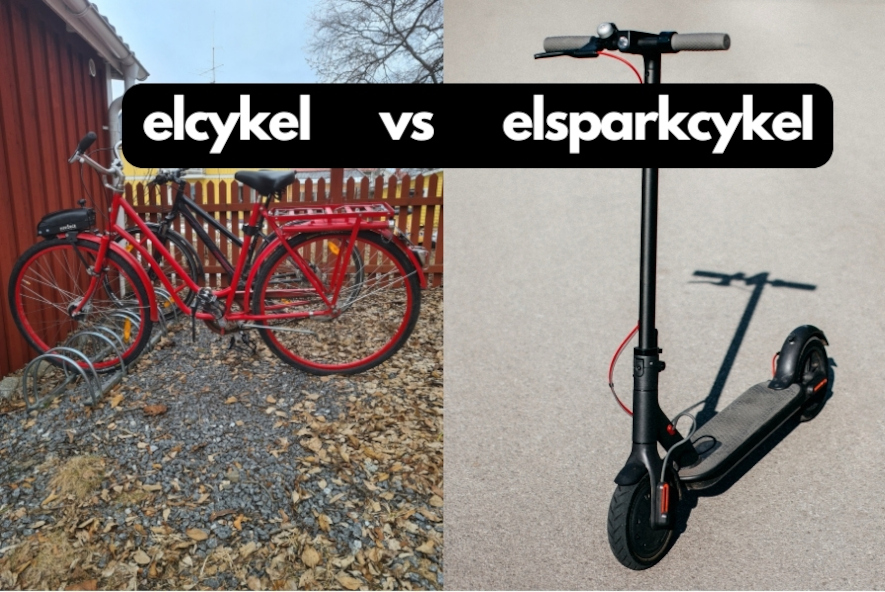 elcykel vs elsparkcykel